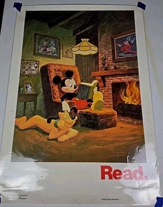 Póster laminado de colección 1978 Walt Disney - Educational Scholastic Teachers "LEER" - Imagen 1 de 4