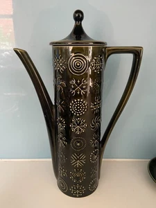 Portmeirion Totem dunkelgrün Kaffeekanne Susan William-Ellis Vintage - Bild 1 von 3