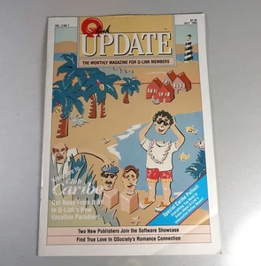RARE Q-Link Update Magazines JULY 1989, Vol2 #7 - Pre-Aol - Commodore 64 - Picture 1 of 4