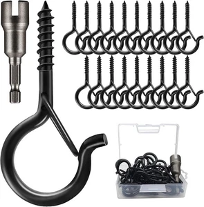 20 PZ Q-Hanger Ganci a Vite con Fibbia di Sicurezza Design Luci di Natale Appendino... - Foto 1 di 2