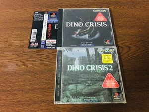 (Set of 2) Dino Crisis 1 2 Capcom Sony PlayStation PS1 From Japan - Picture 1 of 6