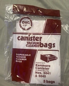 DVC Brand Vaccum Cleaner Bags 3-Pk Fits Kenmore Canister All Models Bag 5041 - Picture 1 of 3