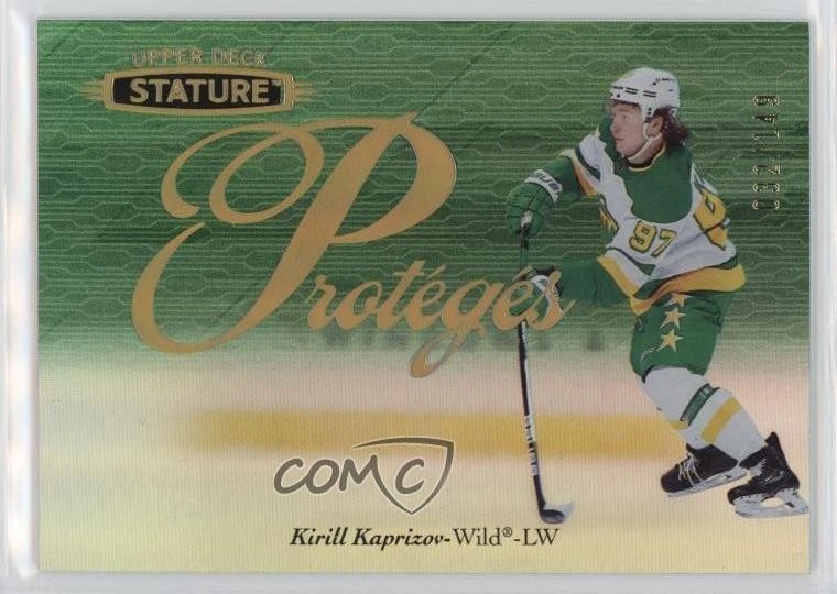 2020-21 Upper Deck Stature Proteges Green /149 Kirill Kaprizov #P-7 Rookie RC - Image 1 of 2