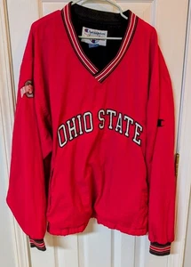 VTG Ohio State Buckeyes Champion Pullover Wind Breaker Red Jacket size XL - Picture 1 of 19