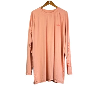 AFTCO 3X Mens Orange Aftech Geaux Fly Long Sleeve Moisture Wicking Fishing Shirt - Picture 1 of 8