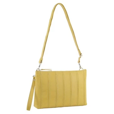 Женская кожаная сумка через плечо/клатч Pierre Cardin желтая - Изображение 1 из 4