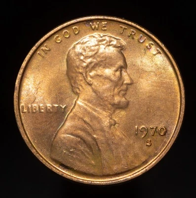 1970-S Small Date Lincoln Memorial Cent Penny - GEM BU       Coin #576 - Image 1 of 4