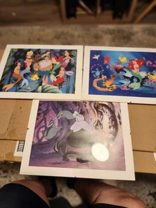 The Little Mermaid - Lithograph Portfolio Set of 3 All On Frameless Frames - Picture 1 of 8