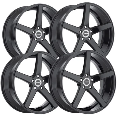 (Set of 4) Strada S35 Perfetto 18x8 5x120 +40mm Gloss Black Wheels Rims 18" Inch Foto 1 de 4