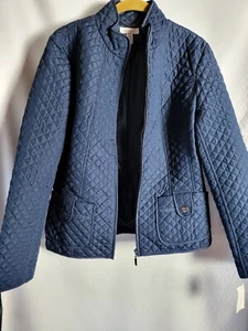 Neu mit Etikett Charter Club leichte Damenjacke Small Core Essentials blau gesteppt - Bild 1 von 7