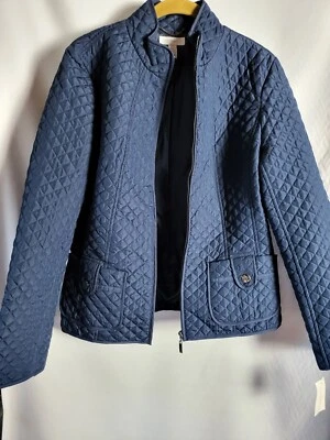 NWT Charter Club Womens Small Core Essentials Blue Quilted  Jacket Lightweight - Image 1 of 4
