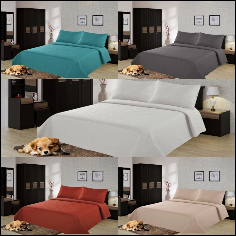 NEW All Seasons Coverlet Bed Top Dressing Bedding Quilted Bedspread Pillow Shams - Image 1 of 1