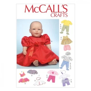 McCall's Easy Sewing Pattern 7066 - Baby Doll Clothes - Picture 1 of 3
