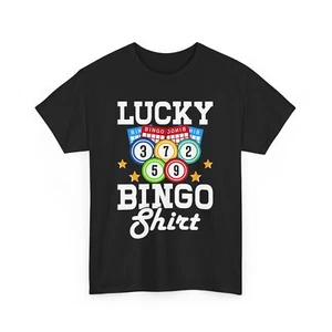 Lucky Bingo Shirt, Funny Bingo T-Shirt, Bingo Lover Gift, Bingo Shirt Women Men - Picture 1 of 15