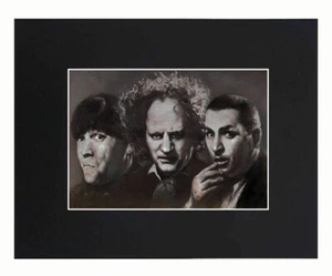 Three Stooges 8x10 matted Art Print Poster Decor picture Gift Photograph Display - Picture 1 of 5