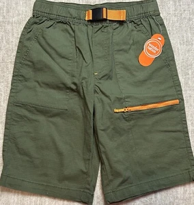 NWT Wonder Nation Boys' Buckle Up Comfort Waist Green Shorts in Size XL 14-16 - Picture 1 of 4