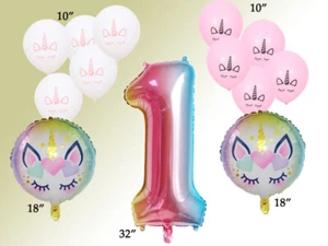 13 pieces Unicorn balloons Birthday party decoration - Picture 1 of 1