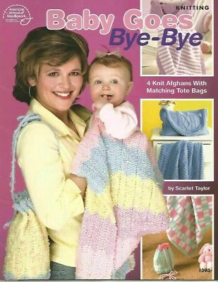 Knitting ASN American School Needlework Baby Goes Bye-Bye 4 Afghan Gift Set Bags - Image 1 of 4