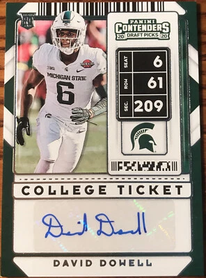 2020 Panini Contenders Draft Picks Rookie Autograph David Dowell #257 - Image 1 of 2