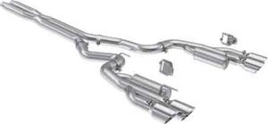 MBRP 3" Race Profile Cat-Back Dual Split Quad Steel Tips For 24+ Mustang GT 5.0 - Picture 1 of 4