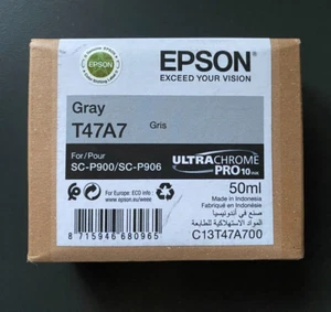 Genuine EPSON T47A7 Ink - GRAY / SURECOLOR SC-P900 SC-P906 (INC VAT) BOXED 2027 - Picture 1 of 2
