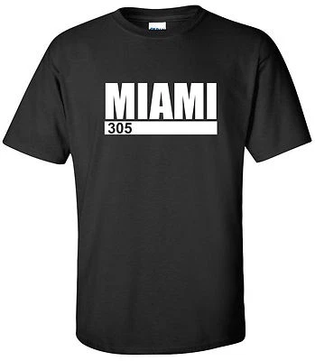 Miami 305 T-Shirt Area Code Florida Swag South Beach Shirts Tee Shirt S-2XL  - Image 1 of 3