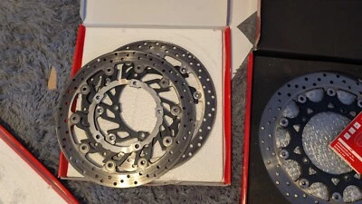 09-14 Yamaha R1 YZFR1 YZF ROTORES DELANTERO DERECHO IZQUIERDO FRENO DISCO OEM Foto 1 de 2