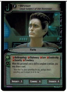 STAR TREK CCG 2E REFLECTIONS 2.0 FOIL CARD WEYOUN 3R171 ex - Foto 1 di 1