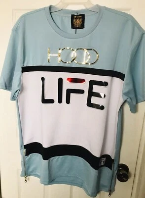 全新带标签 LION DYNASTY XL 高级 HOOD LIFE TRUST NUMBER ONE NEOPRENE 印花 T 恤 — 第 1/4 张图片