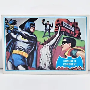 1966 Blue Bat Cowl Back Batman Trading Cards #28B Concrete Conquest - Picture 1 of 2