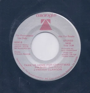 Cynthia Clawson - Take Us Home For Christmas - 45 rpm Radio Promo - Imagen 1 de 1