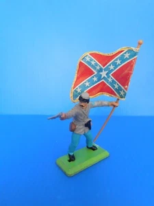 BRITAINS LTD : LE WESTERN SOLDAT SUDISTE AU COMBAT PORTE DRAPEAU - Imagen 1 de 6