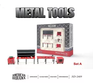 (In stock) Set figure American Diorama 1:64: strumenti metallici - set A AD-2409 - Foto 1 di 1