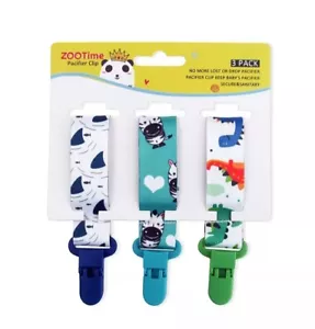 3X Dummy Clips Baby Boys Girls Soother Chain Holder Strap Pacifier Baby Care UK - Picture 1 of 10