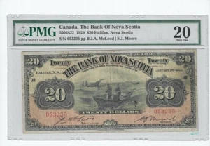 1929 Bank of Nova Scotia 5502822 $20 Note ;PMG *VF-20* SN#053235 - Picture 1 of 2