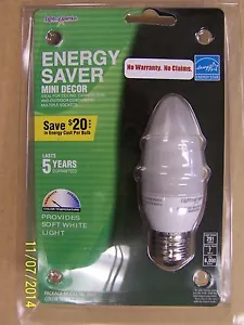 4 Chandelier Soft White Bulb 40W CFL - Picture 1 of 1