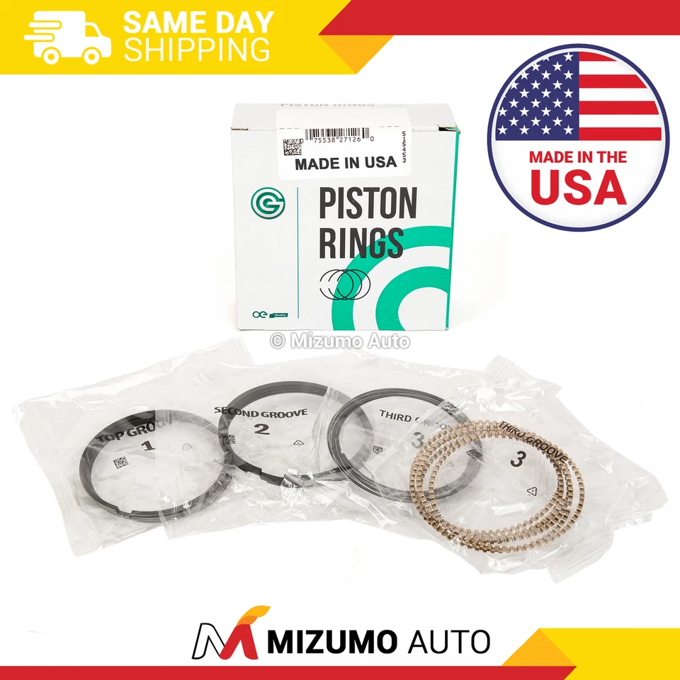 USA Piston Rings Fit 05-13 Lexus Toyota Avalon Sienna Venza 3.5L 2GRFE 2GRFXE - Image 1 of 4