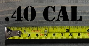 40 Kaliber Aufkleber Sticker 3,5" Munitionsdose Box Cal Label Munitionskiste schwarz - Bild 1 von 1