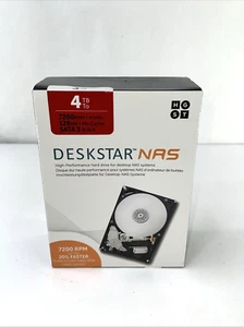 HGST Deskstar NAS 4TB 3.5" HDD 128MB Cache 7200RPM SATA 3 HARD DRIVE **OPEN BOX! - Picture 1 of 14