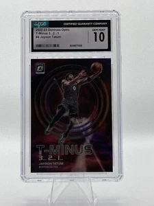 2022 Donruss Optic #4 T-Minus 3, 2, 1 Jayson Tatum CGC Gem Mint 10 - Picture 1 of 2
