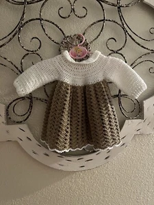  Handmade Crochet Baby Girl Dress  3-6 MO  - Picture 1 of 5