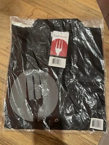 Chef Works Black Button Up - Size Large - New With Tags - Picture 1 of 6