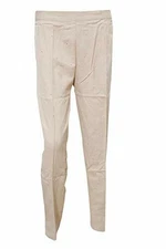 Boho Gypsy Hippy Harem Pant Elastic Waistband Beige Slim Cotton Linen Pants S/M