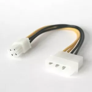 Strom-Adapter Molex 5,25 > 4pin P4-Stecker intern PC Netzteil ATX 12V Mainboard - Bild 1 von 2