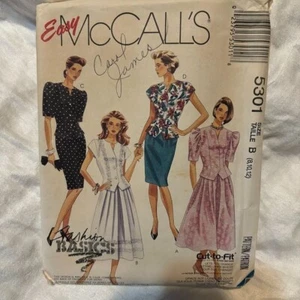 Abito due pezzi vintage anni 90 McCALL'S 5301 romantico MOTIVO 8-10-12 - Foto 1 di 2