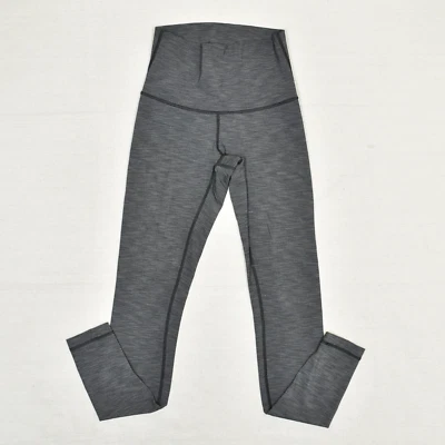 Legging ajustado a rayas de nailon gris talla 6 para gimnasio entrenamiento Lululemon para mujer Foto 1 de 4