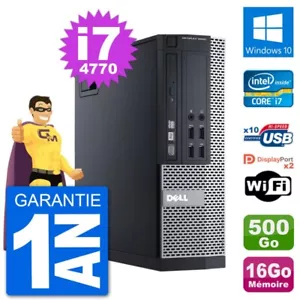 PC Dell 9020 SFF Intel Core i7-4770 RAM 16Go Disque Dur 500Go Windows 10 Wifi - Bild 1 von 3
