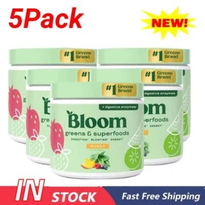 5X Bloom Nutrition Super Gr-eens Powder Smoothie&Juice Mix( Mango)- - Imagen 1 de 4