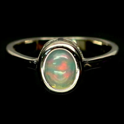 Shola Vero Naturalenaturale Prezioso Opale Anello Gioco Colori Gr.17, 25 Argento - Immagine 1 di 3