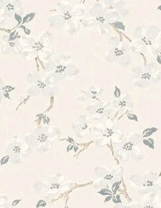 Laura Ashley Iona Silver Wallpaper Batch Number W098430-A/1 - Picture 1 of 10